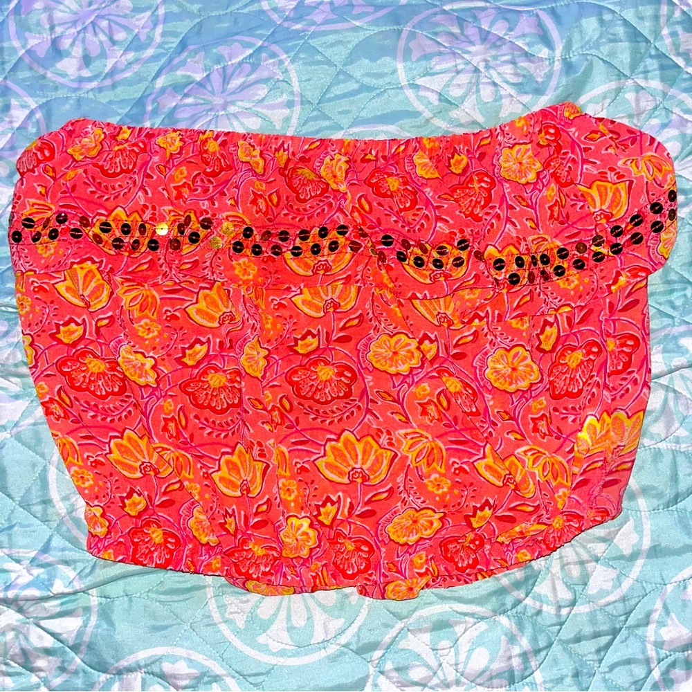Ramy Brook Sequin Embellished Crop Tube Top *FLAWED*